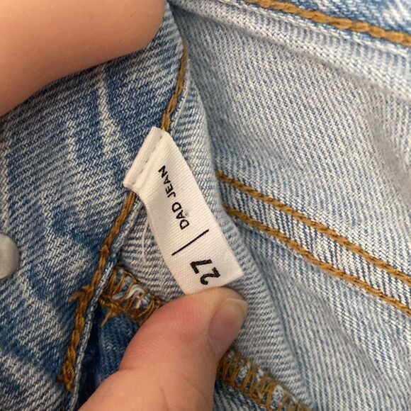 Pacsun Women's Dad Jeans Size 27 Light Wash Distressed Button Fly - Picture 6 of 10